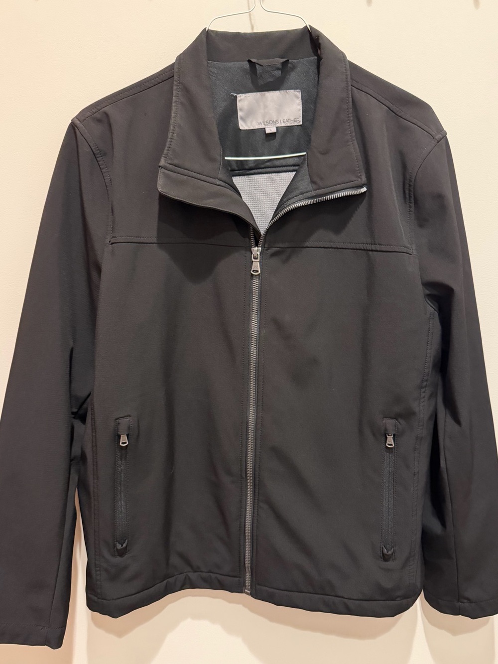 Wilson’s Leather Soft-shell Windbreaker Performance Tech Black Jacket Size L